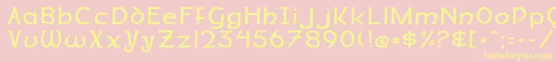 DalelandsNormal Font – Yellow Fonts on Pink Background