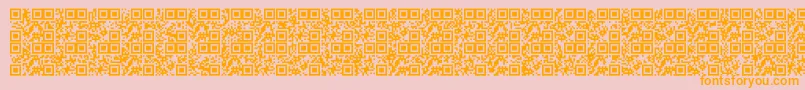 Alphanumericqr Font – Orange Fonts on Pink Background