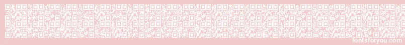 Alphanumericqr Font – White Fonts on Pink Background