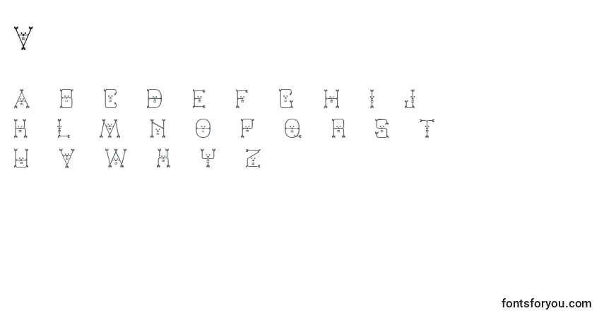 A fonte Varmint – alfabeto, números, caracteres especiais
