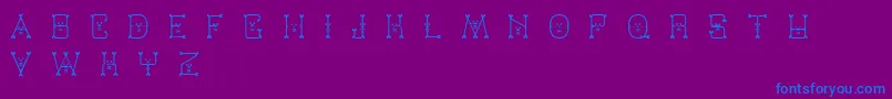 Varmint-Schriftart – Blaue Schriften auf violettem Hintergrund
