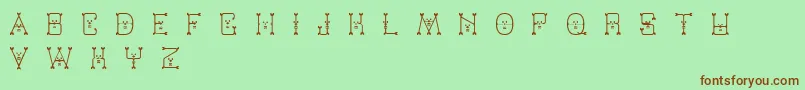 Varmint Font – Brown Fonts on Green Background