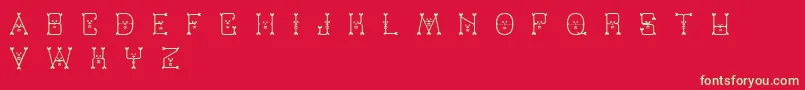 フォントVarmint – 赤い背景に緑の文字