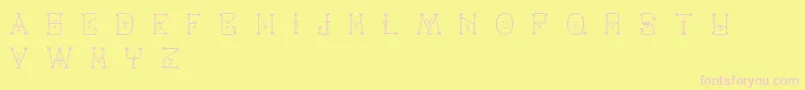 Varmint Font – Pink Fonts on Yellow Background