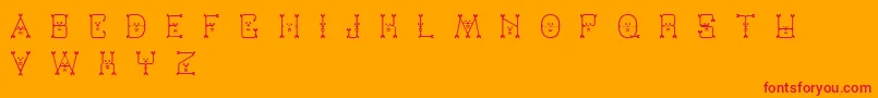 Varmint Font – Red Fonts on Orange Background