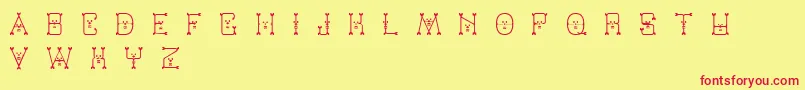 Varmint Font – Red Fonts on Yellow Background