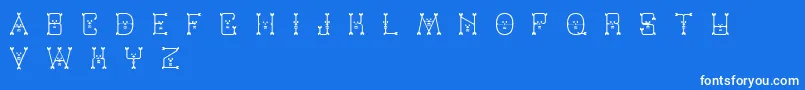 フォントVarmint – 青い背景に白い文字