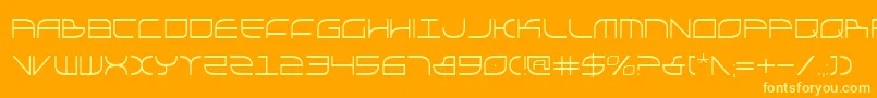 GalgaCondensed Font – Yellow Fonts on Orange Background