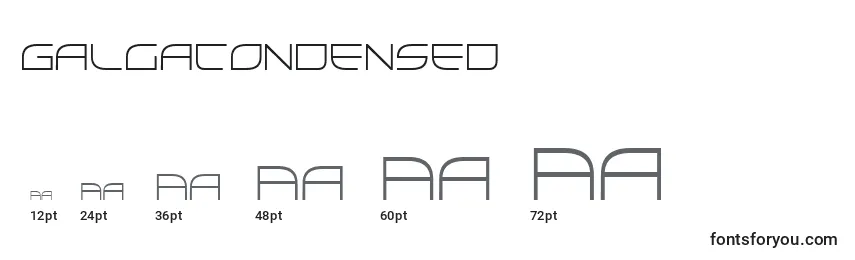 GalgaCondensed Font Sizes