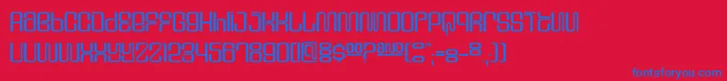 Dssupervix Font – Blue Fonts on Red Background