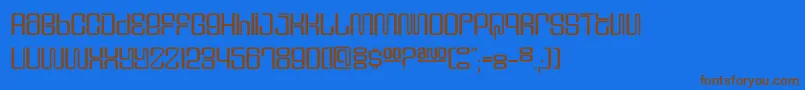 Dssupervix-Schriftart – Braune Schriften auf blauem Hintergrund