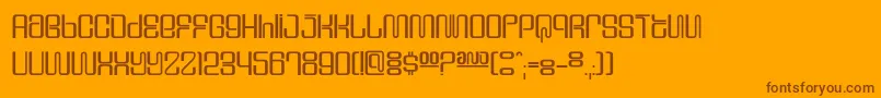 Dssupervix Font – Brown Fonts on Orange Background