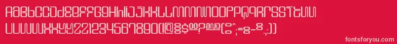 Fonte Dssupervix – fontes rosa em um fundo vermelho