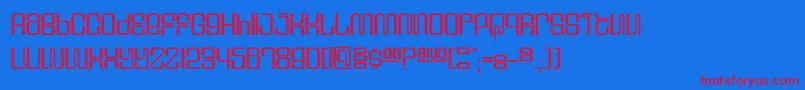 Шрифт Dssupervix – красные шрифты на синем фоне