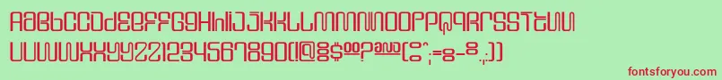 フォントDssupervix – 赤い文字の緑の背景