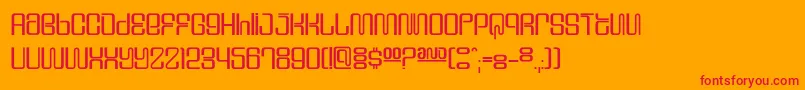 Dssupervix Font – Red Fonts on Orange Background
