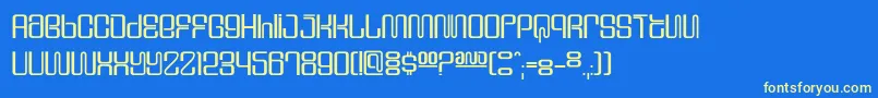 Dssupervix Font – Yellow Fonts on Blue Background