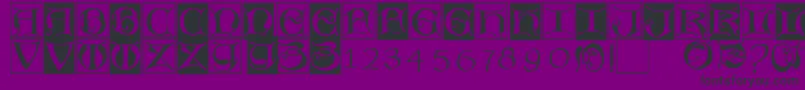 Missaluncialebricks Font – Black Fonts on Purple Background