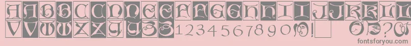 Missaluncialebricks Font – Gray Fonts on Pink Background