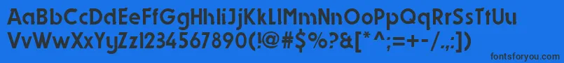 Шрифт DynastyRegular – чёрные шрифты на синем фоне