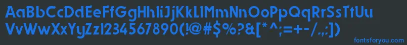 Шрифт DynastyRegular – синие шрифты на чёрном фоне