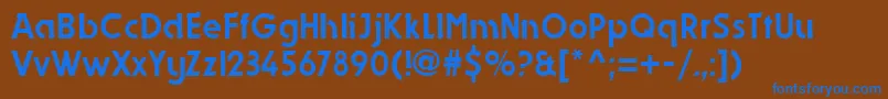 Шрифт DynastyRegular – синие шрифты на коричневом фоне