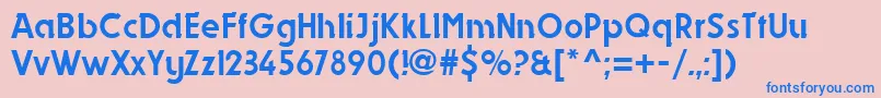 DynastyRegular Font – Blue Fonts on Pink Background