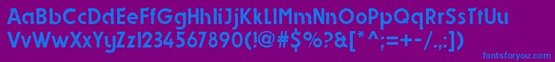 DynastyRegular Font – Blue Fonts on Purple Background