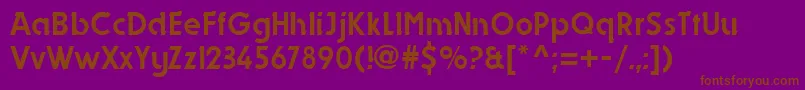 DynastyRegular-fontti – ruskeat fontit violetilla taustalla