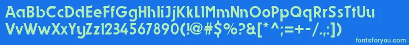 DynastyRegular Font – Green Fonts on Blue Background