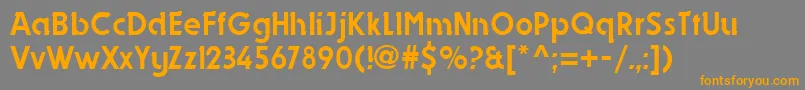 DynastyRegular Font – Orange Fonts on Gray Background