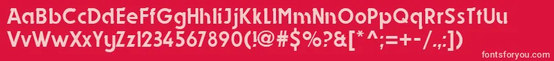 DynastyRegular Font – Pink Fonts on Red Background