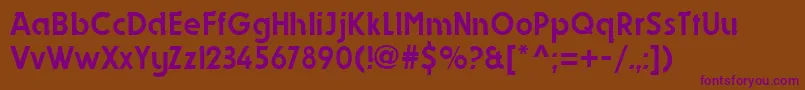 DynastyRegular Font – Purple Fonts on Brown Background
