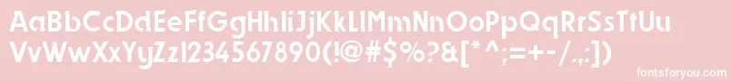 DynastyRegular Font – White Fonts on Pink Background