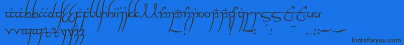 Шрифт Elvish ffy – чёрные шрифты на синем фоне