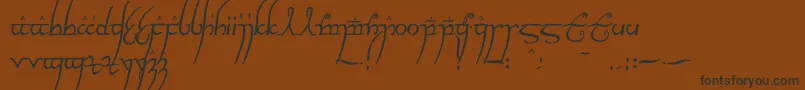 Шрифт Elvish ffy – чёрные шрифты на коричневом фоне