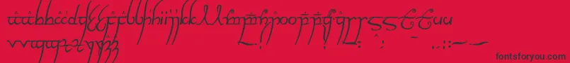 Elvish ffy Font – Black Fonts on Red Background