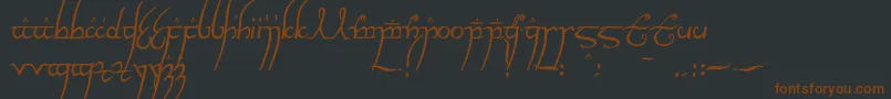 Шрифт Elvish ffy – коричневые шрифты на чёрном фоне