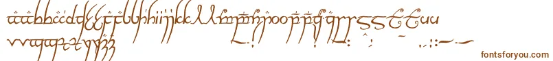 Шрифт Elvish ffy – коричневые шрифты на белом фоне