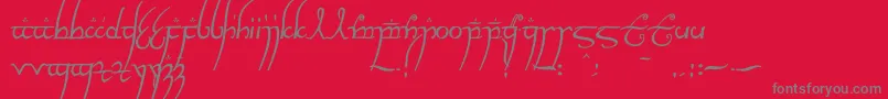 Elvish ffy Font – Gray Fonts on Red Background