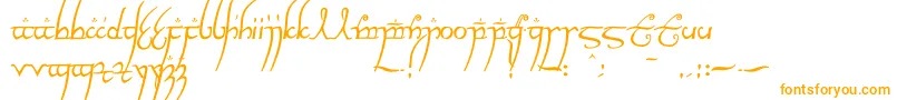 Elvish ffy-Schriftart – Orangefarbene Schriften