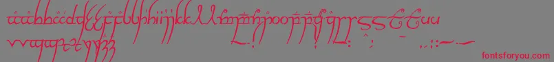 Elvish ffy Font – Red Fonts on Gray Background