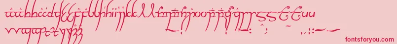 Elvish ffy Font – Red Fonts on Pink Background