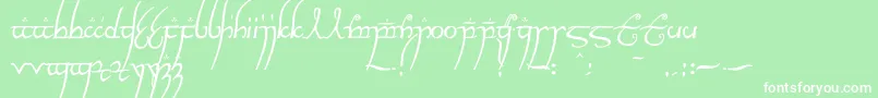 Elvish ffy Font – White Fonts on Green Background