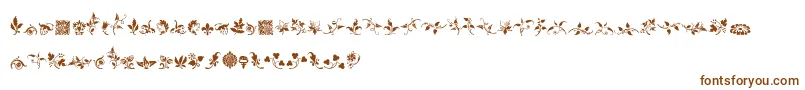 Czcionka RoughFleuronsFree – brązowe czcionki na białym tle