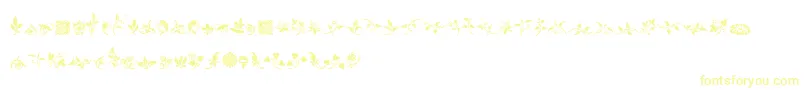 Czcionka RoughFleuronsFree – żółte czcionki
