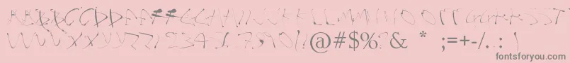 Alphasplat-Schriftart – Graue Schriften auf rosa Hintergrund