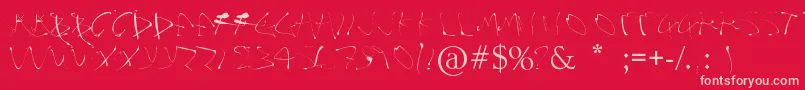 Więcej informacji o czcionce Alphasplat Czcionka Alphasplat – różowe czcionki na czerwonym tle