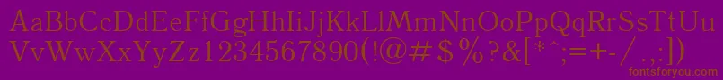 QuantantiquacRegular Font – Brown Fonts on Purple Background