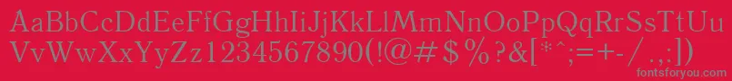 QuantantiquacRegular Font – Gray Fonts on Red Background